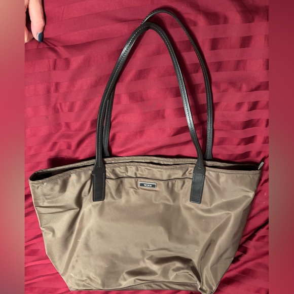 Tumi Olive Green Nylon Tote - Picture 8 of 13